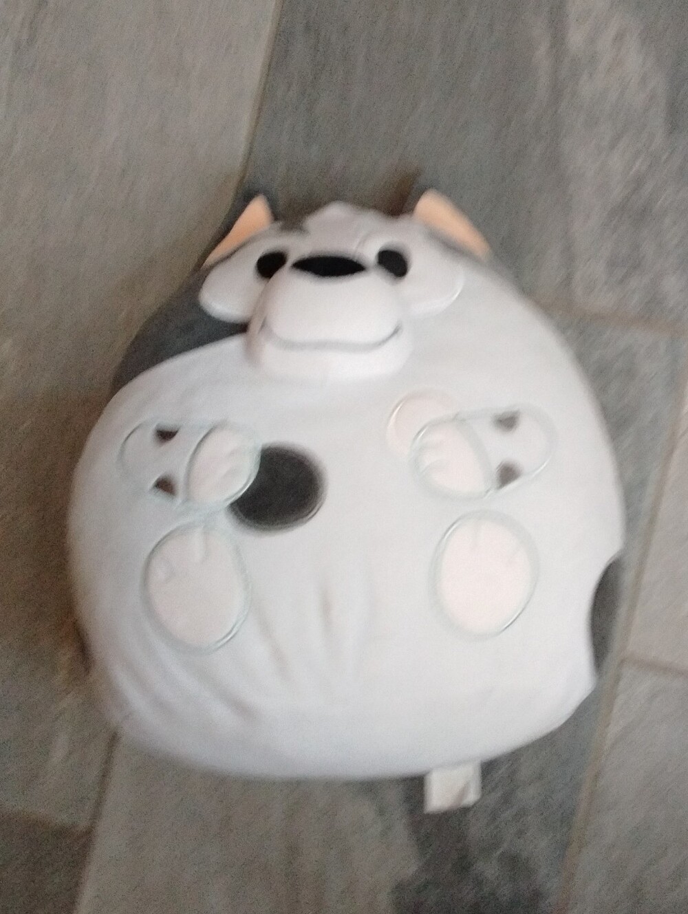 Bluey Muffin Gray and White Plush Dog Face Toy Pillow